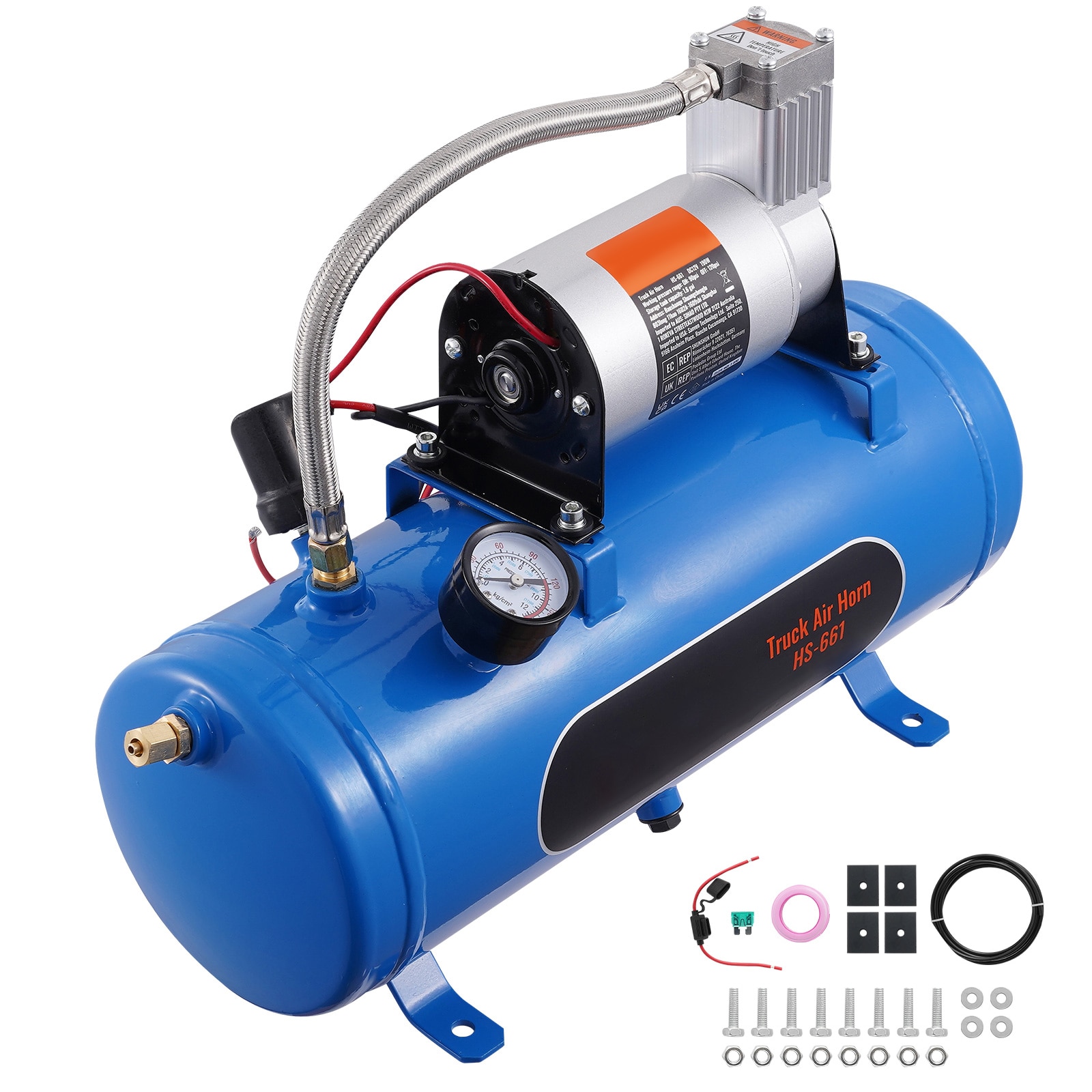 Air Compressor System With Tank For Train Horns And Car Tyres_voghion.com